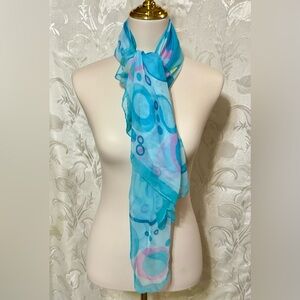Hanmei Turquoise & Pink Scarf